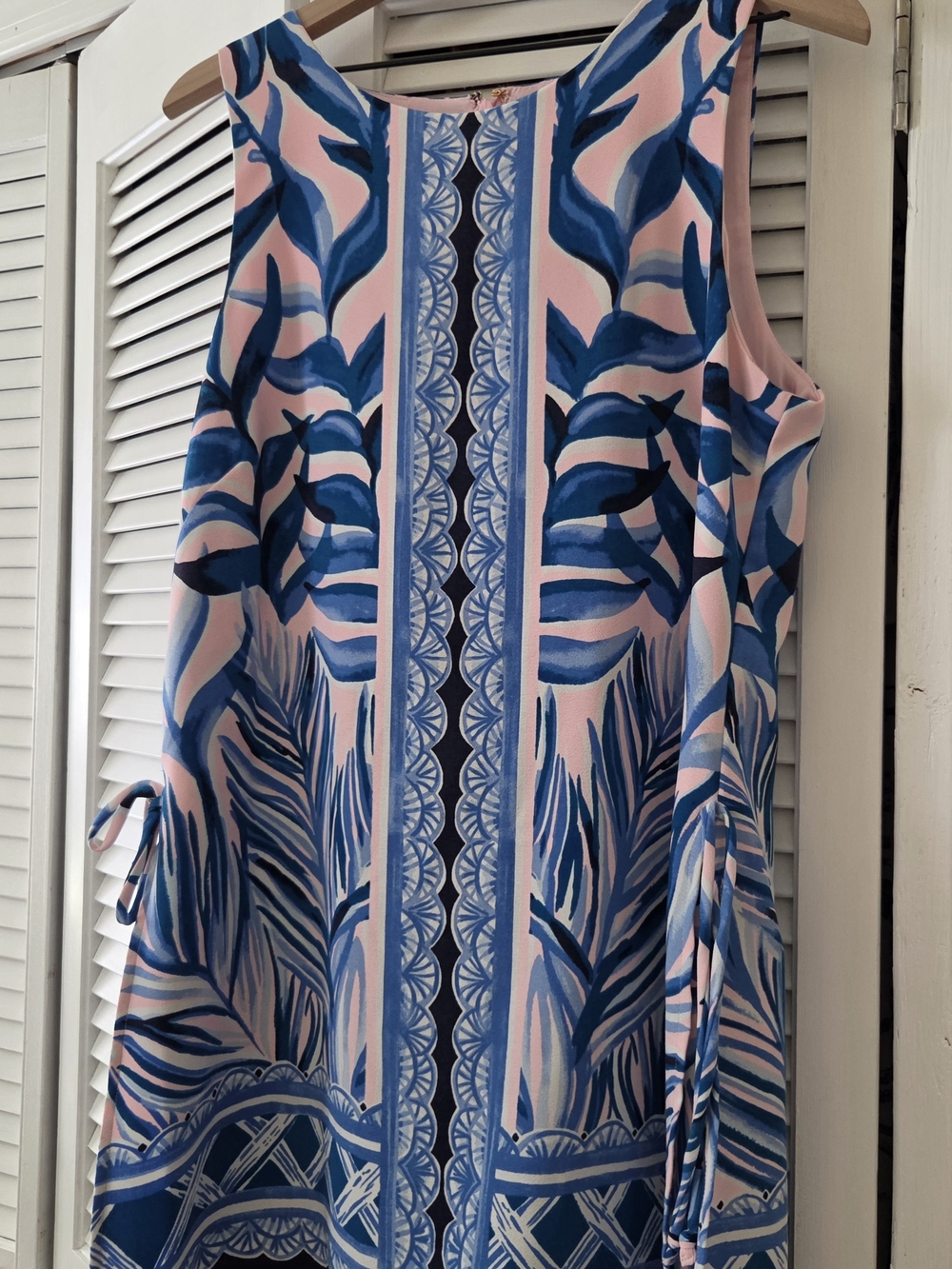 Lilly Pulitzer Pink & Blue Tropical Print Shift Dress